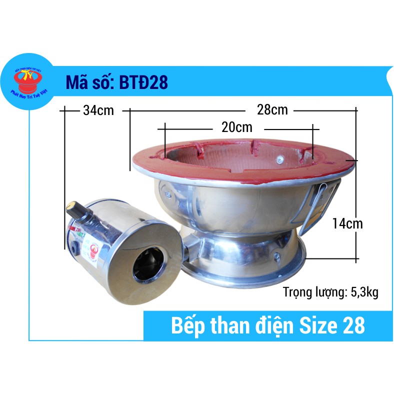 Bếp nướng than tại bàn TRÍ VIỆT có quạt gió sạc điện sài quán lẩu nướng gia đình đủ loại