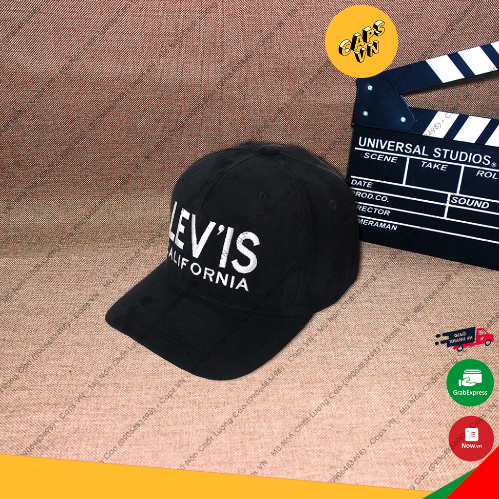 Mũ Lưỡi Trai Nón Kết Cao Cấp Levis California Thời Trang vải da lộn