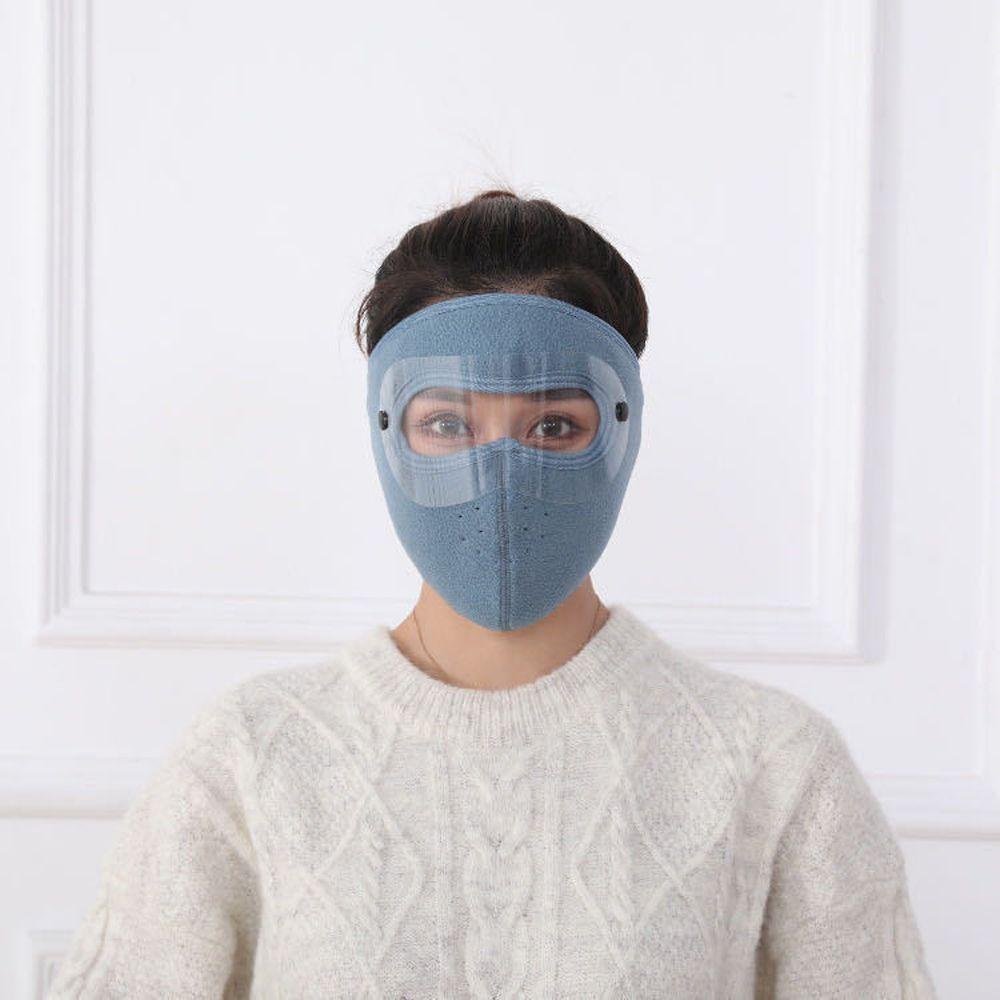 Mũ Trùm Đầu Kiêm Khẩu Trang Chống Bụi Giữ Ấm Thoáng Khí Kèm Kính HD Khi Lái Xe
