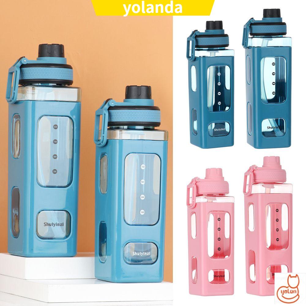 Bình nước thể thao bằng nhựa dung tích lớn 700/ 900ml có ống hút nhiều màu sắc tùy chọn