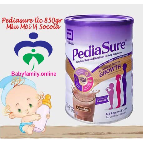 Sữa Pediasure Úc 850g mẫu mới vị socola , Vani (Hộp)