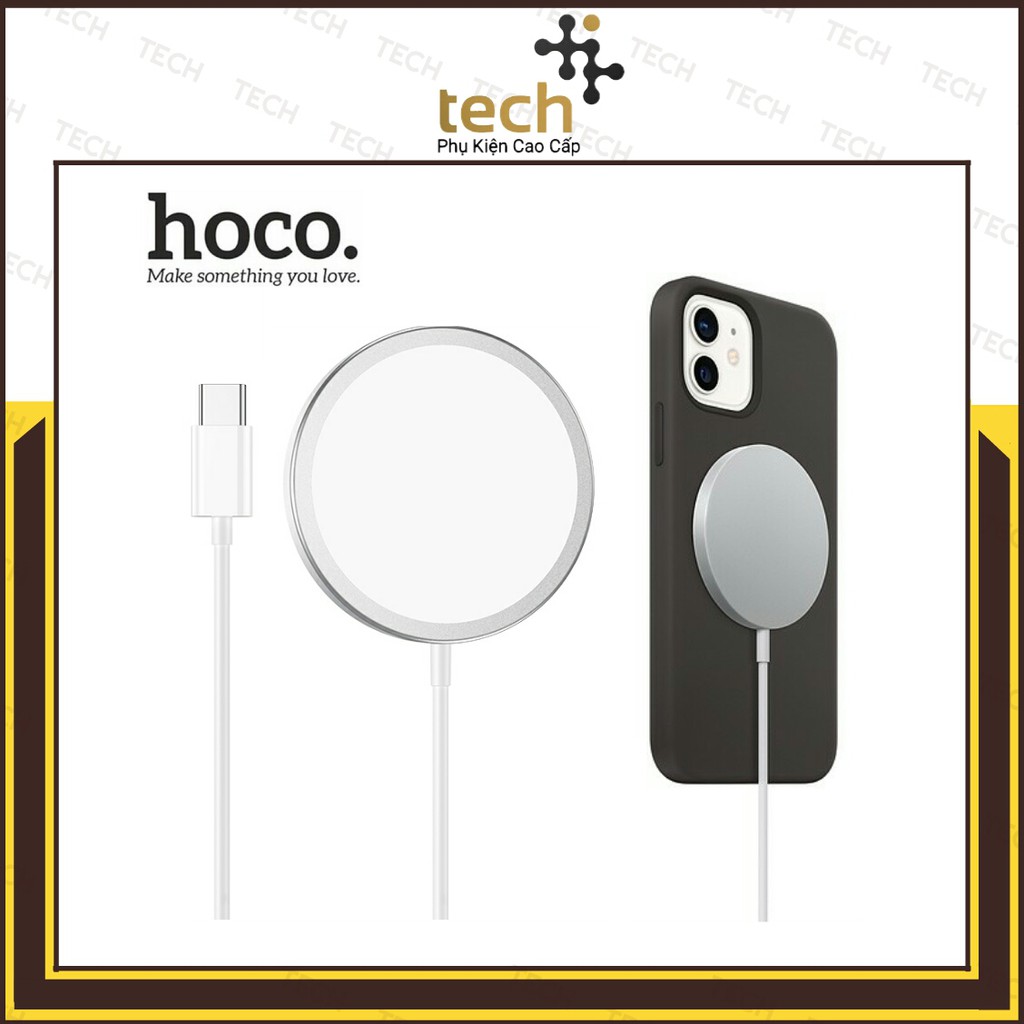 Sạc Không Dây Magsafe Từ Tính 15W Hoco CW29 Cho Iphone 11,12, 12pro, 12pro max - Bảo Hành 12 Tháng