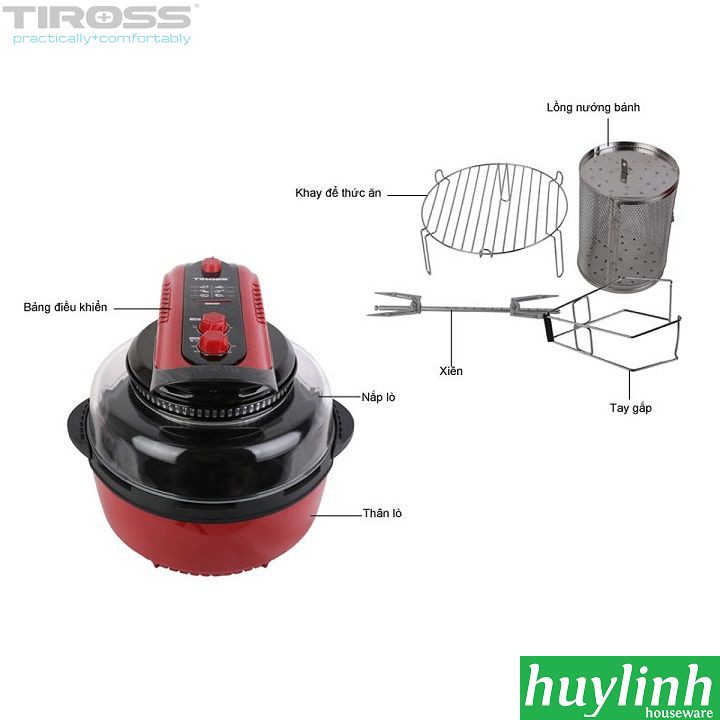 Nồi chiên nướng không dầu đa năng Tiross TS903 - 11 lít