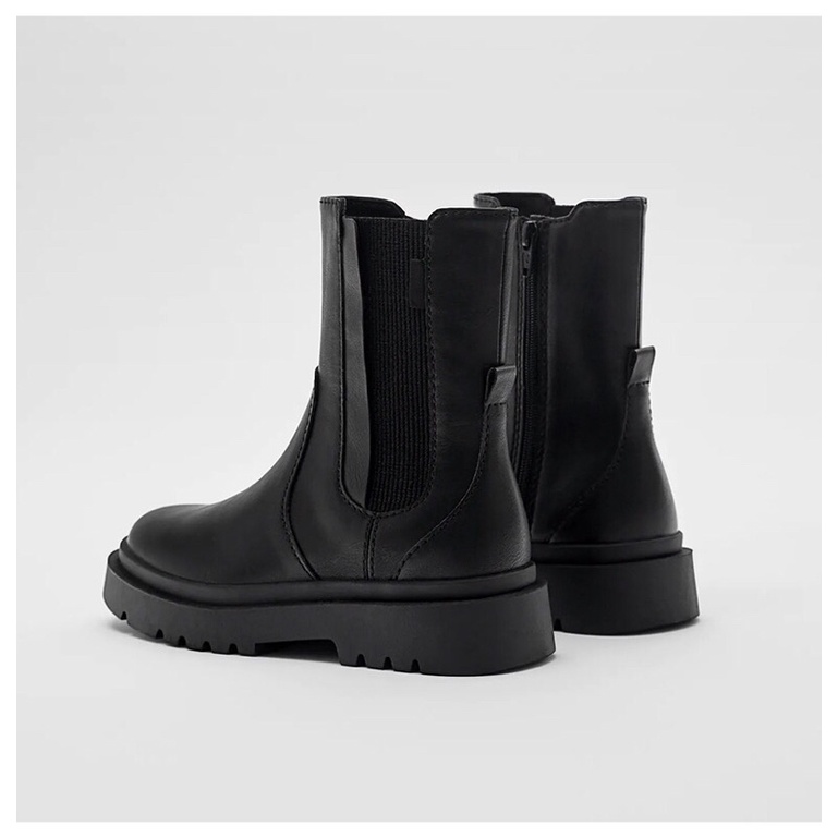 Boots cổ thấp phối len thun zR . ảnh thật
