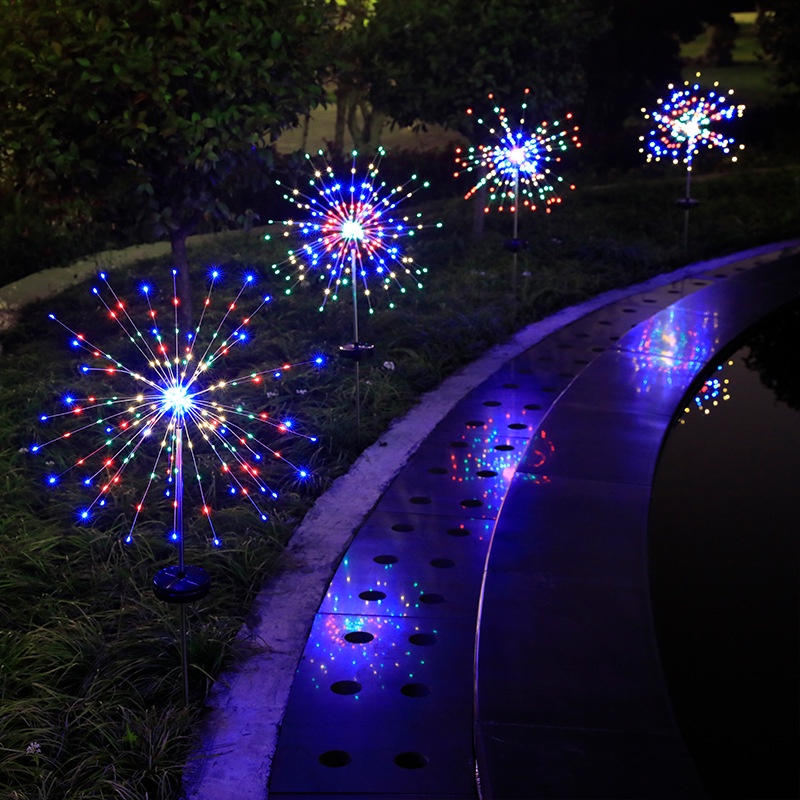 150/120/90LED đèn Năng Lượng Mặt Trời Với Hình Dạng Pháo Hoa đèn Led Trang Trí for Beauty Garden Trang Chủ Nhà ở đường Dẫn Cừu Con Sân Vườn Decor