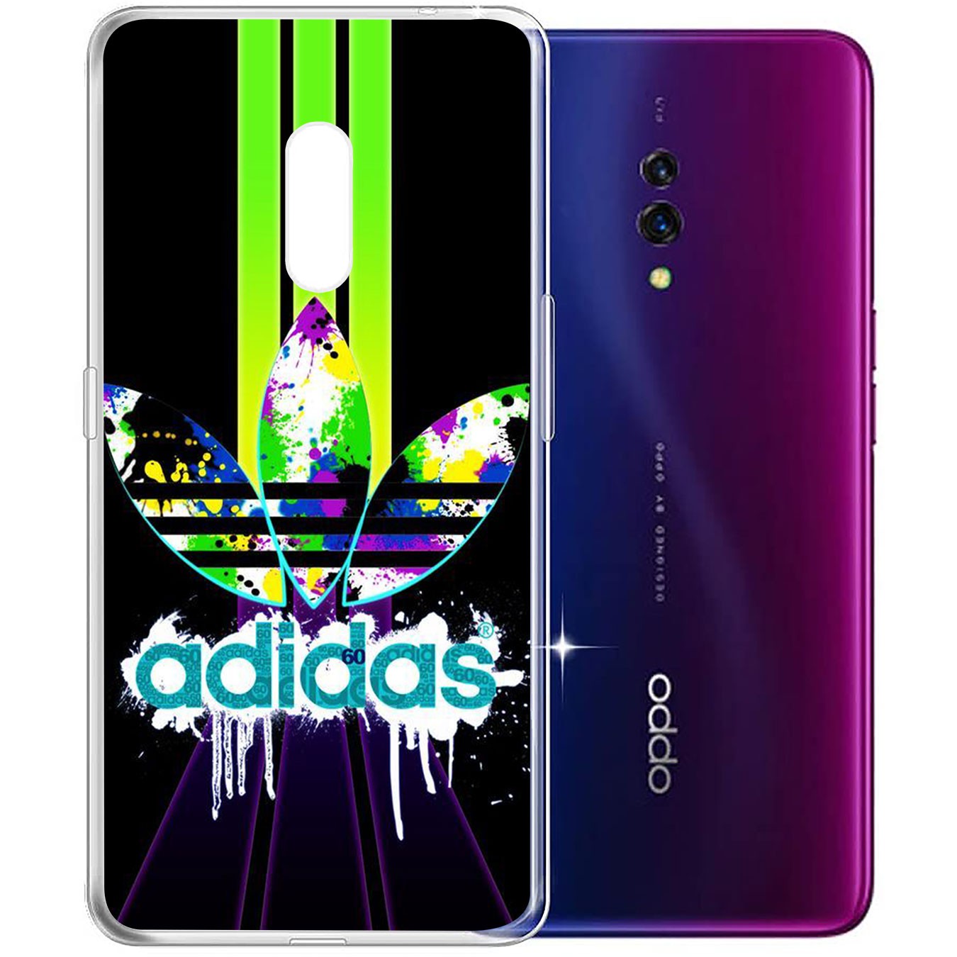 Ốp lưng silicon họa tiết logo Adidas cho Samsung Galaxy A71 A70 M20 A6 Plus A7 A8 A9 2018 A6+ S7 Edge