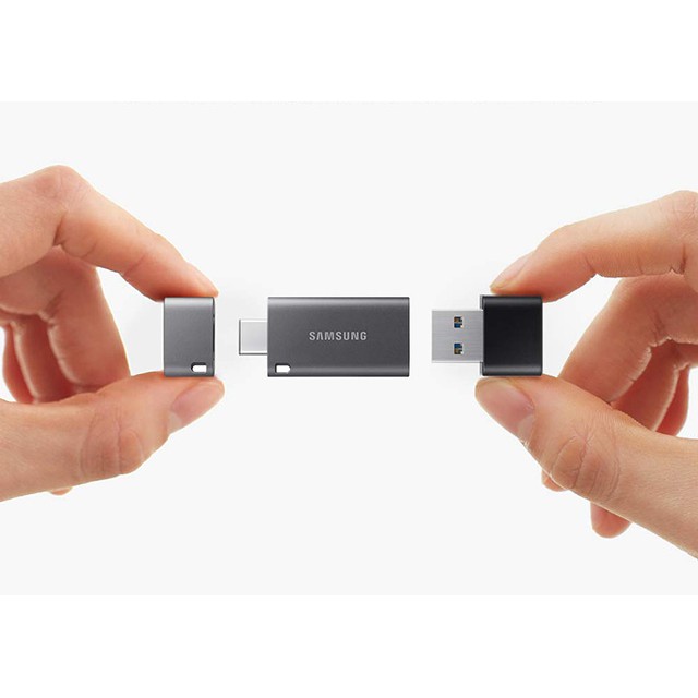 USB OTG Samsung Flash Drive DUO Plus 32GB / 64GB / 128GB / 256GB cổng USB 3.1 và Type-C 400MB/s (Xám)