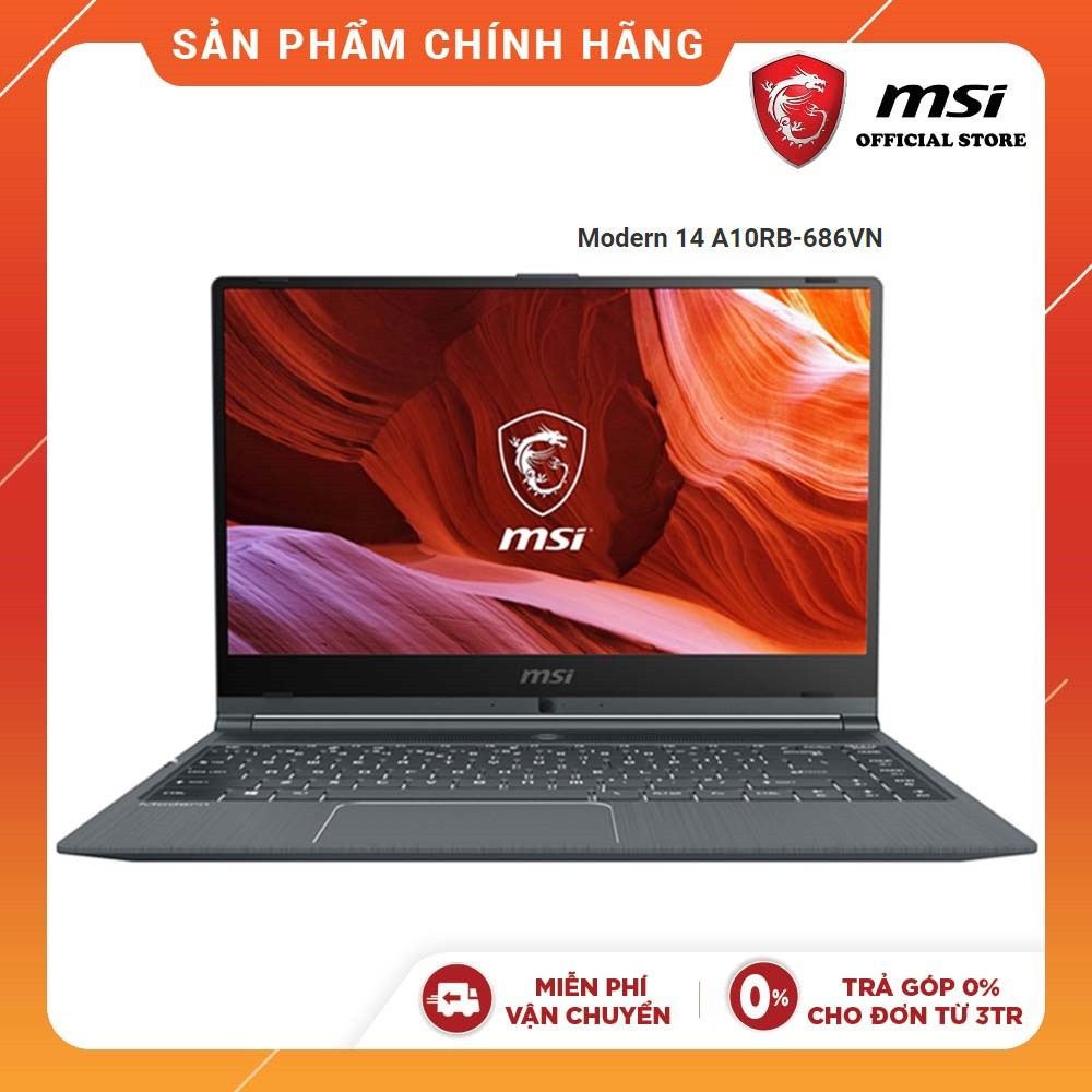 Laptop MSI Modern 14 A10RB-686VN i7-10510U | 8GB | 512 GB | GeForce MX250| Win 10-Chính Hãng