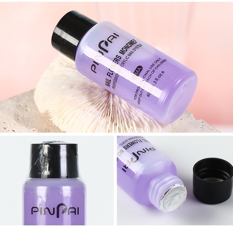 Nước lưu huỳnh đắp bột nặn hoa nail PinPai 40ml , Liquid đắp bột đính đá móng tay Yapas