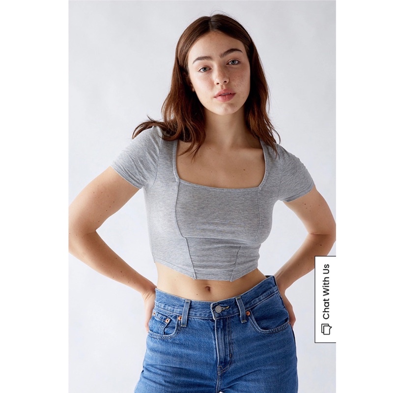 Áo Croptop Pacsun Cổ Vuông VNXK
