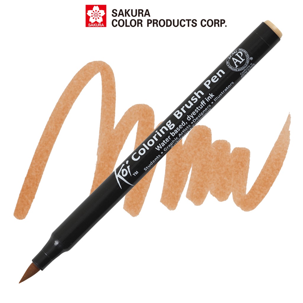 Bút lông màu nước ngòi cọ Sakura Koi Coloring Brush Pen Màu Woody Brown