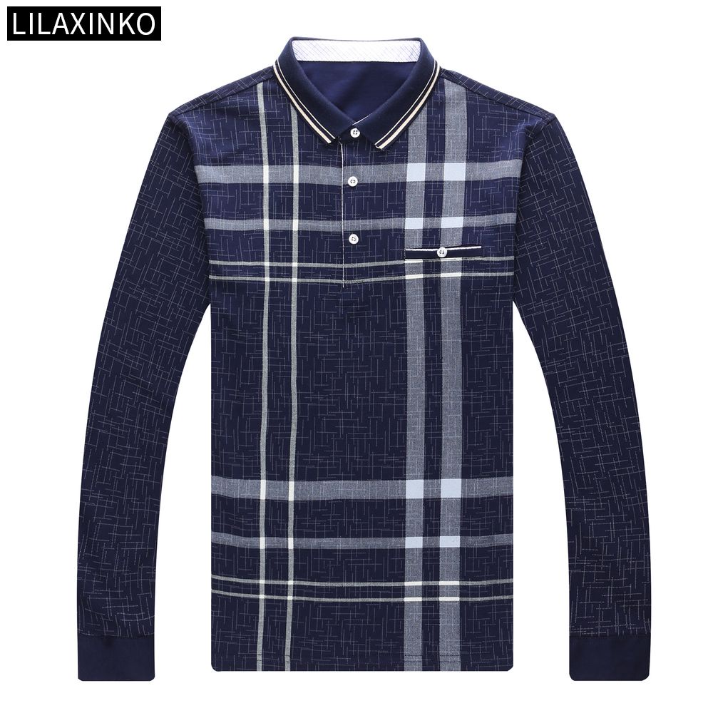 Áo Thun Polo Cotton Tay Dài Kẻ Sọc 3 Màu Thời Trang Thu Đông Cho Nam