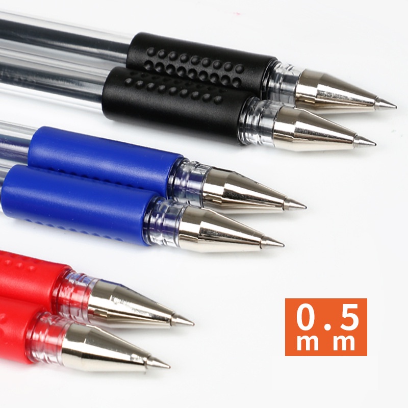 1 Bút Mực Gel Ngòi 0.5Mm Có Ruột Mực Đen / Đỏ / Xanh Dương