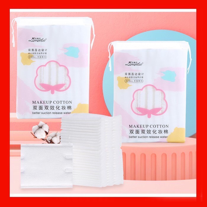 Bông Tẩy Trang 3 Lớp Cotton Pads FM Laneila Smart Manelle [Túi 222 miếng] BBT222