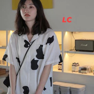 [GIÁ HUỶ DIỆT Áo Sơ mi bò sữa-Áo sơ mi unisex tay lỡ-Sơ mi uzzlang