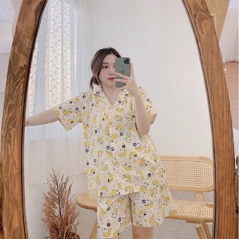 Pijama Hàn Quốc Hình Cute Tay Ngắn Quần Ngắn Đủ Size - Bộ ngủ Couple Full size