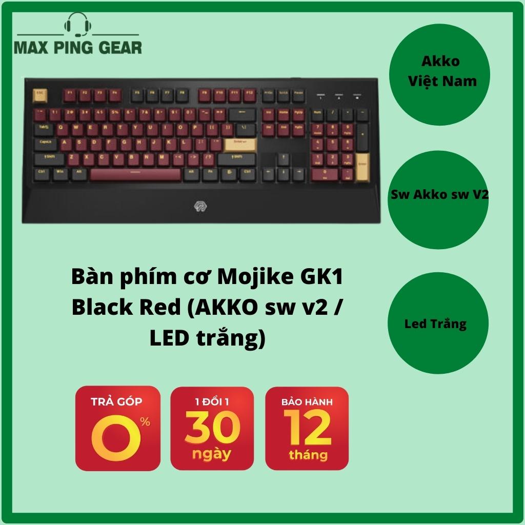 Bàn phím cơ Mojike GK1 Black Red (AKKO sw v2 / LED trắng)