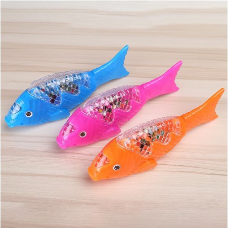 Đồ Chơi Cho Bé - Đèn Cá Phát Nhạc Có Đèn Led Có Bánh Xe( Cá Quẫy Đuôi )