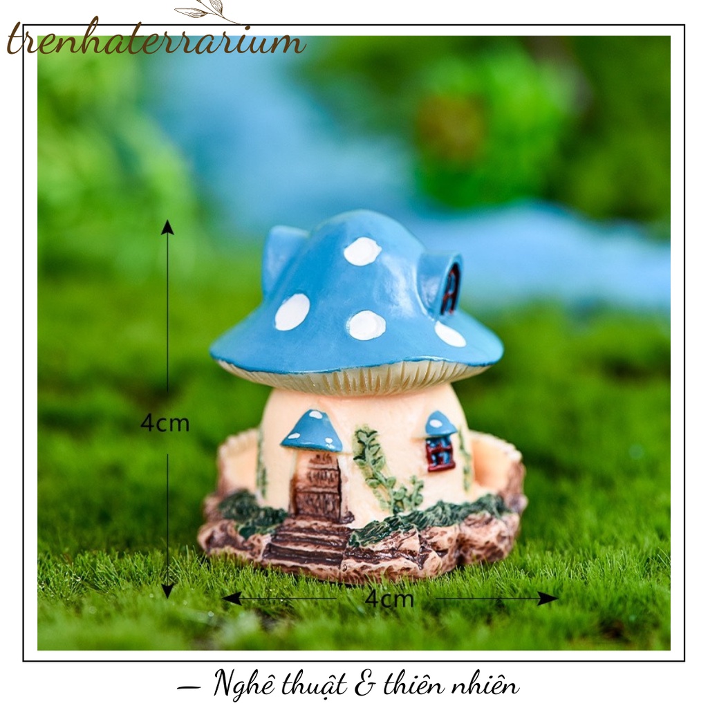 Tiểu cảnh nhà nấm vi cảnh vật trang trí nhựa thủ công biệt thự, terrarium