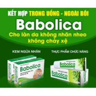 BỘ SẢN PHẨM BABOLICA ( Kem bôi + viên uống)