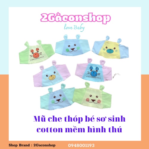 Mũ thóp sơ sinh -Che thóp hình thú loại đẹp cho bé 2Gaconshop