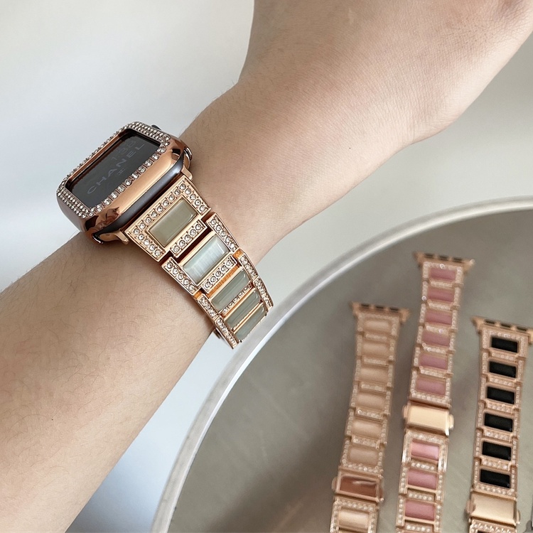 Thời Trang Dây Đeo Cổ Tay Bằng Thép Không Gỉ 44mm 40mm 41mm Cho iwatch 7 6 5 SE 4 3 2 1 iwatch 38mm 42mm 45mm