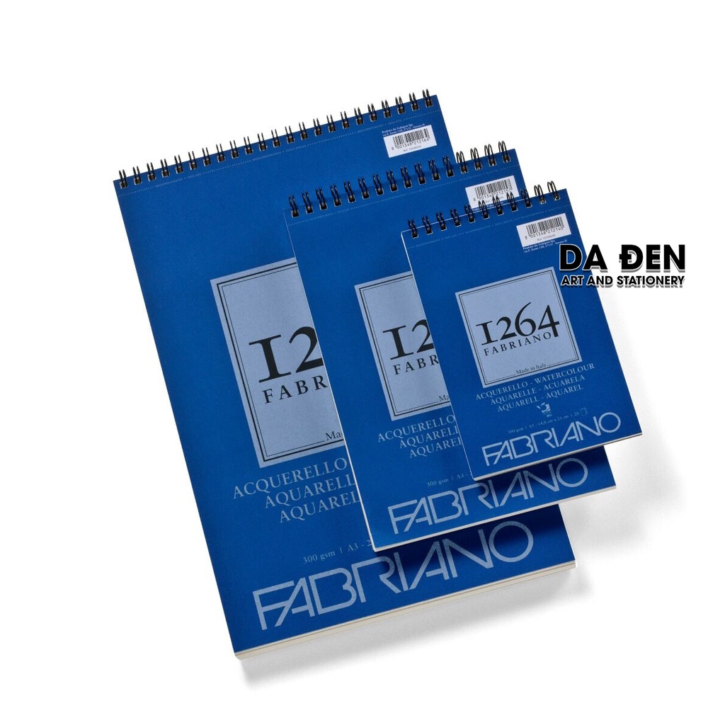 [DA ĐEN] Sổ Fabriano 1264 �Watercolor A3|A4|A5 300g/m²