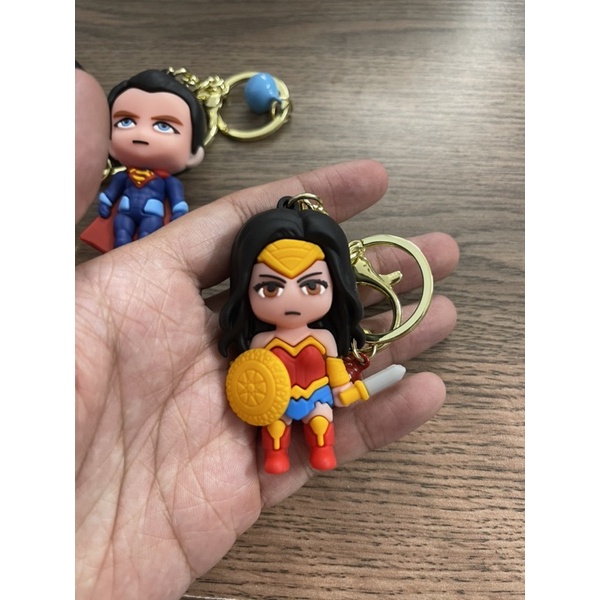 Móc khoá DC superman bat flash cao cấp cực cute
