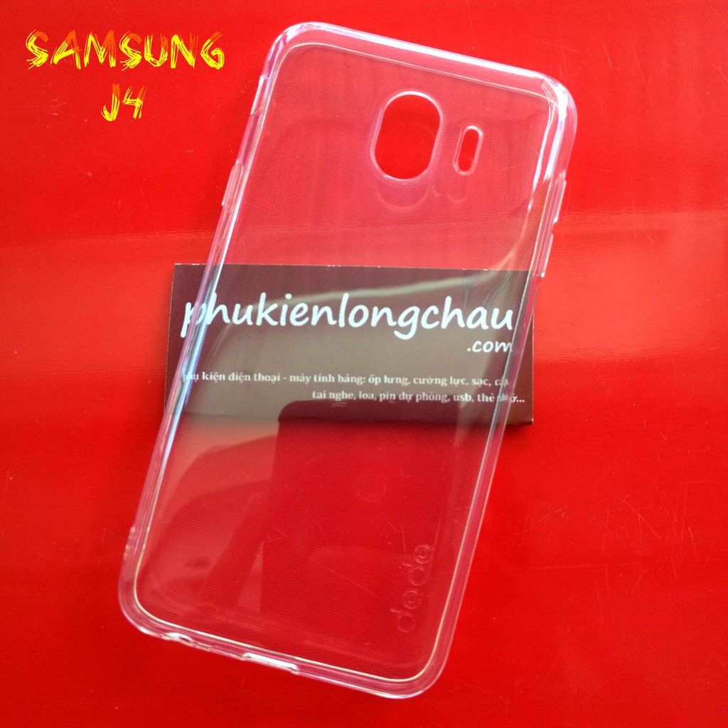 Xả Hàng Ốp Lưng Samsung J4 Dẻo Trong Suốt Loại Tốt