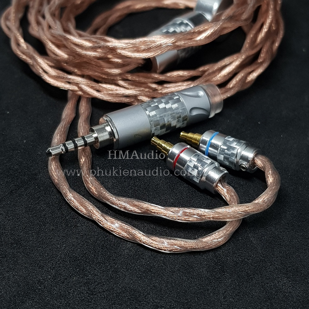 Dây tai nghe đồng 7NOCC Litz 23AWG 1.25mm tết 4 - Sennheiser IE40 Pro
