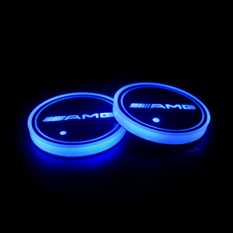 Set 2 Thảm Nước 7 Màu In Logo AMG Cho Mẫu AMG C-Class GLB A-Class GLA C200 E300L GLC260