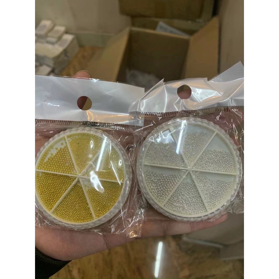 Khay bi tròn trang trí móng 1 khay 6 size