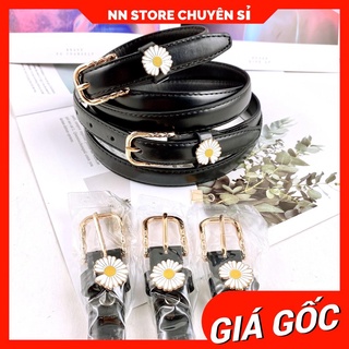 Dây nịt da nữ logo hoa cúc dễ thương 🛑 Thắt lưng nữ