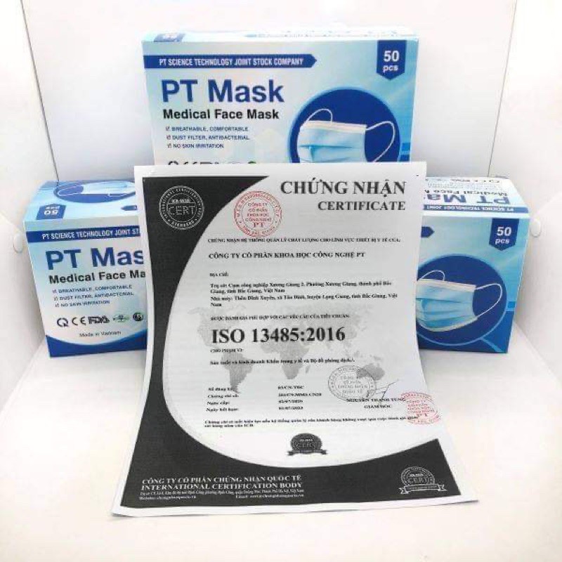 [Giá bán sỉ] Thùng khẩu trang y tế PT Mask cao cấp kháng khuẩn