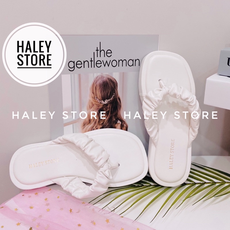 Dép nữ HALEY STORE đế bánh mì cao 3cm quai ngang nhúm thời trang nhẹ mềm êm chân rẻ bền đẹp