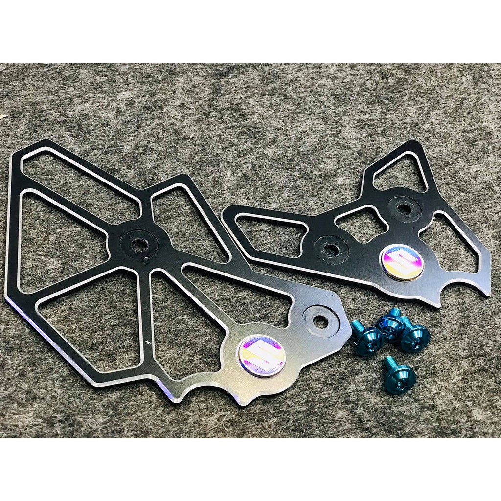 Nẹp Sườn Nhôm, titan trắng đen  CNC cho  Raider Satria lắp như zin