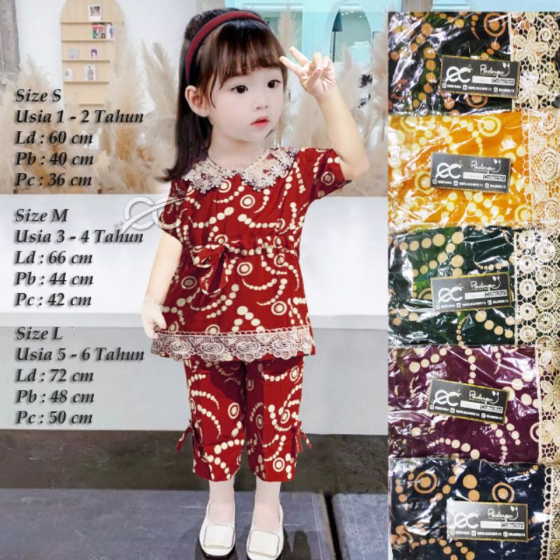 Set Đồ Thời Trang Phối Ren + Dây Rút Họa Tiết Chấm Bi Xinh Xắn Cho Bé Gái 7 / 8 1-13 Tuổi