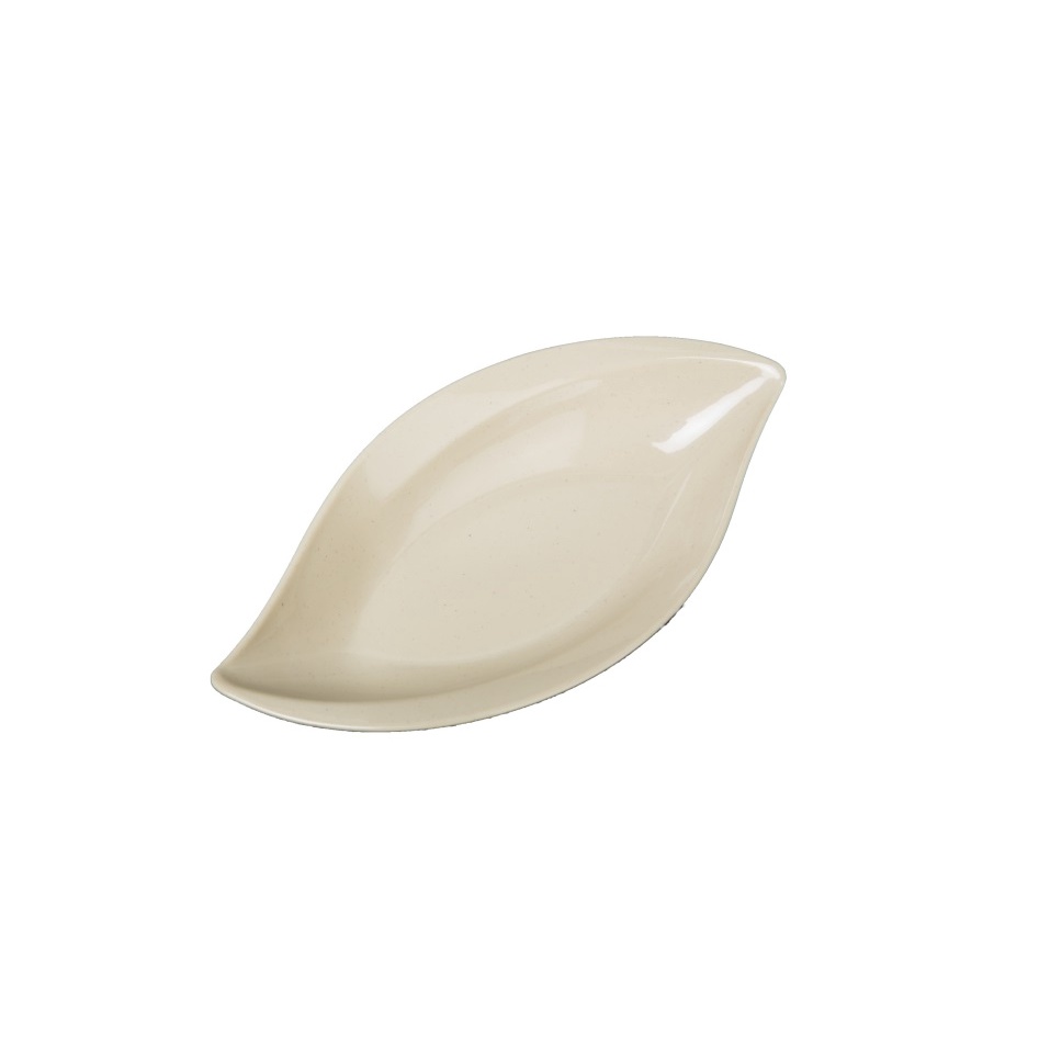 Dĩa lá cỡ nhỏ kích thước 17.8 x 9.6  x 3.0 cm nhựa melamine màu nâu (DL01)