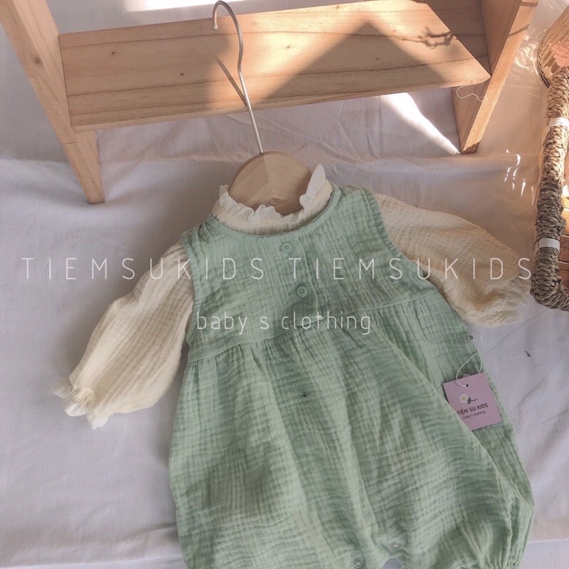 Body liền thân muslin cực mát xinh xắn cho cả bé trai và bé gái