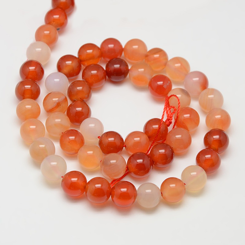 1strand  Natural Carnelian Beads Strands Round Grade A 8mm Hole: 1mm about 45pcs/strand 16 inch