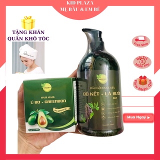 Bộ dược liệu chăm sóc tóc,giảm gầu, ngứa, cho tóc nấm, tóc nhuộm, tóc tẩy Greenbon - an toàn cả cho bà bầu và trẻ