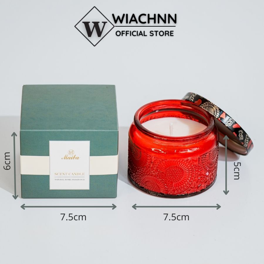 Nến Thơm Cầu Vồng WIACHNN Sáp Đậu Nành Không Khói Khử Mùi Thư Giãn Size Nhỏ