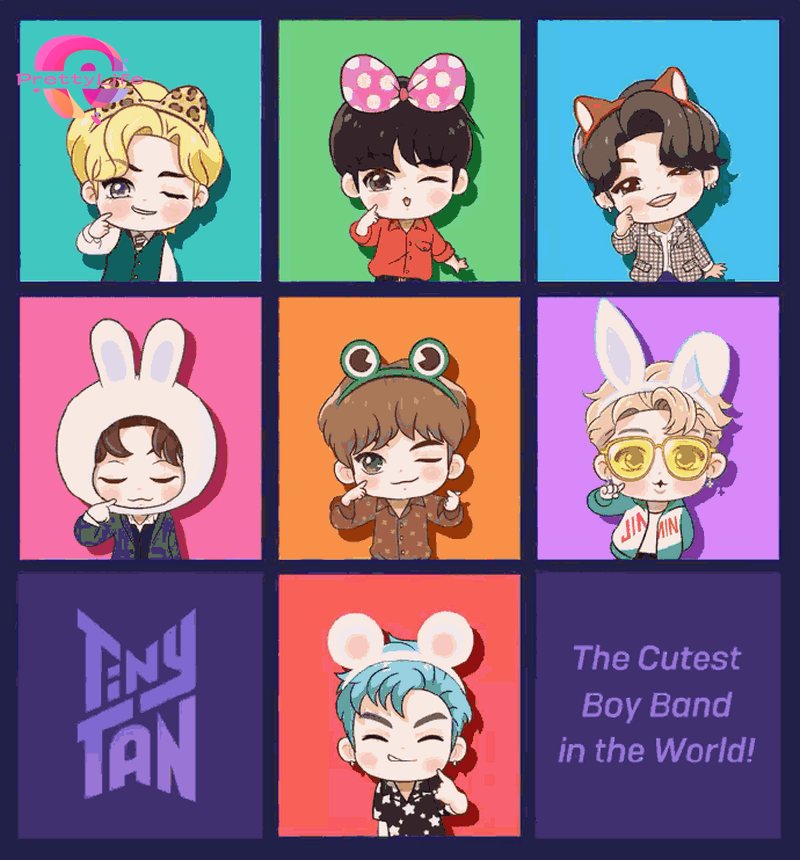 Bộ Tranh Đính Đá 5D Họa Tiết Hoạt Hình BTS Độc Đáo Kích Thước 30x30cm DIY Dùng Trang Trí Nhà Cửa