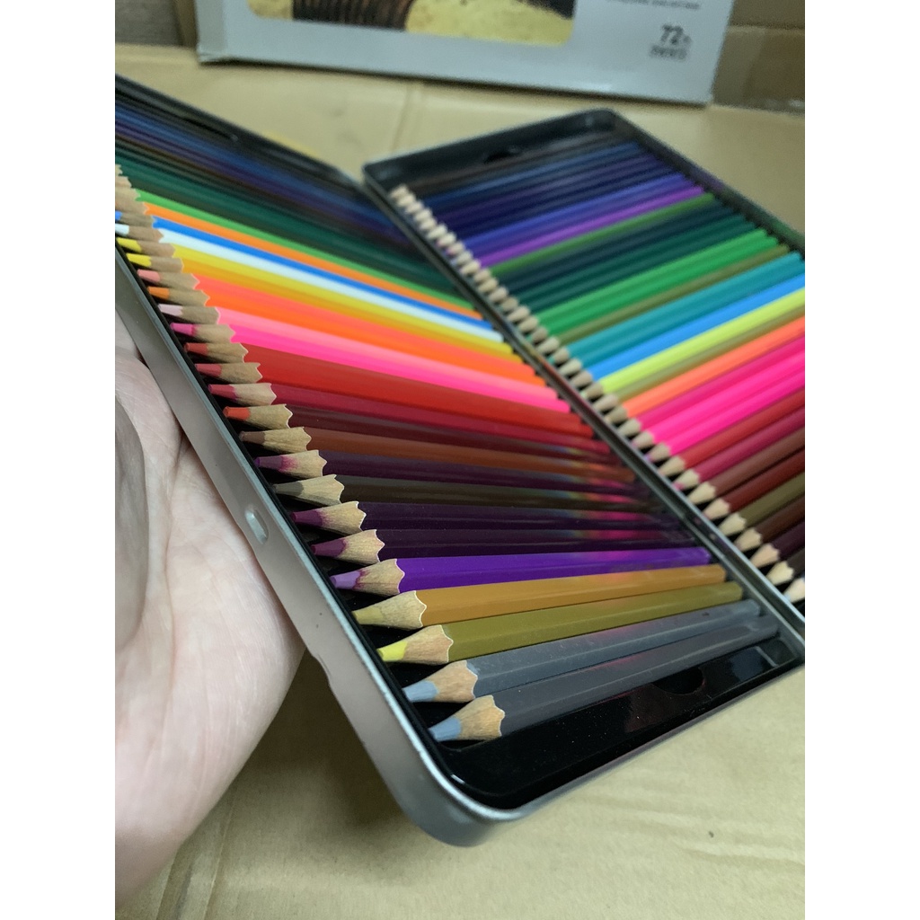 🔹 Bộ Bút Chì Màu Hộp Thiếc Baoke PW 12/24/48/72 màu.