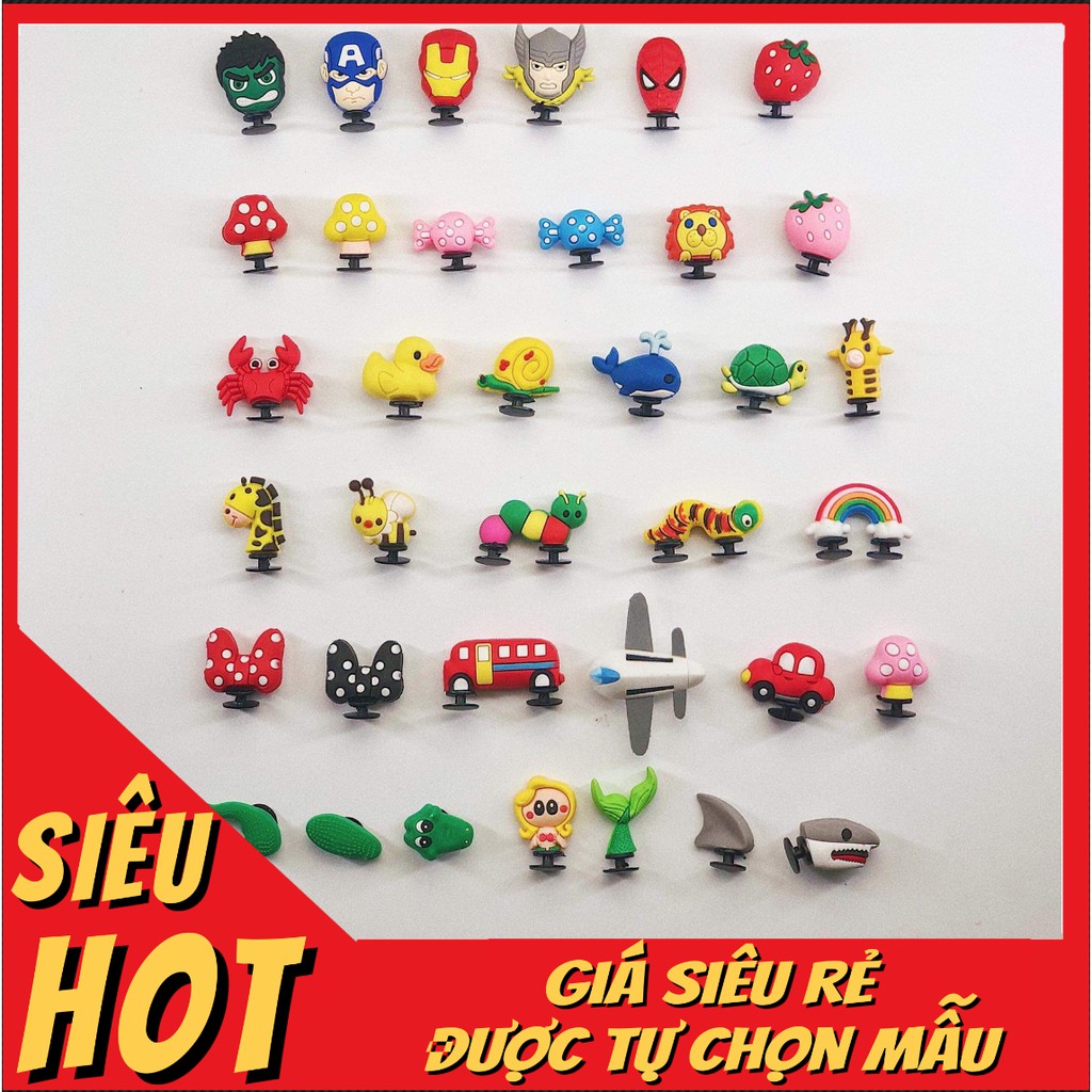 Jibbitz/ Sticker 3D Gắn Dép Sục