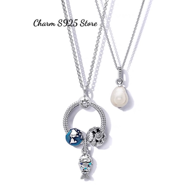 charm pan ale treo ngọc màu trắng bạc s925 cao cấp