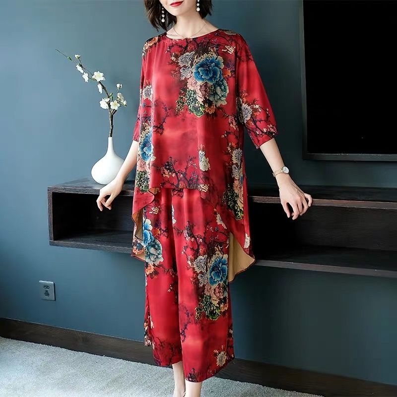 Bộ Đồ Hai Món Quần Ống Rộng In Họa Tiết Cổ Điển Thời Trang Cho Nữ | BigBuy360 - bigbuy360.vn