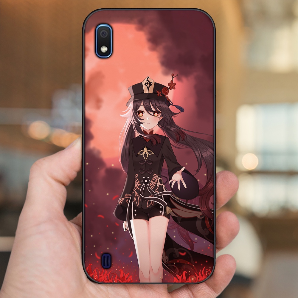 Ốp lưng Samsung A10 viền đen in hình Hutao Genshin Impact