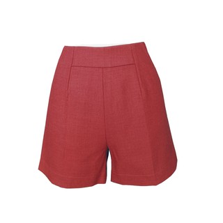 Quần short nữ cạp cao màu đỏ đô (ảnh shop chụp)