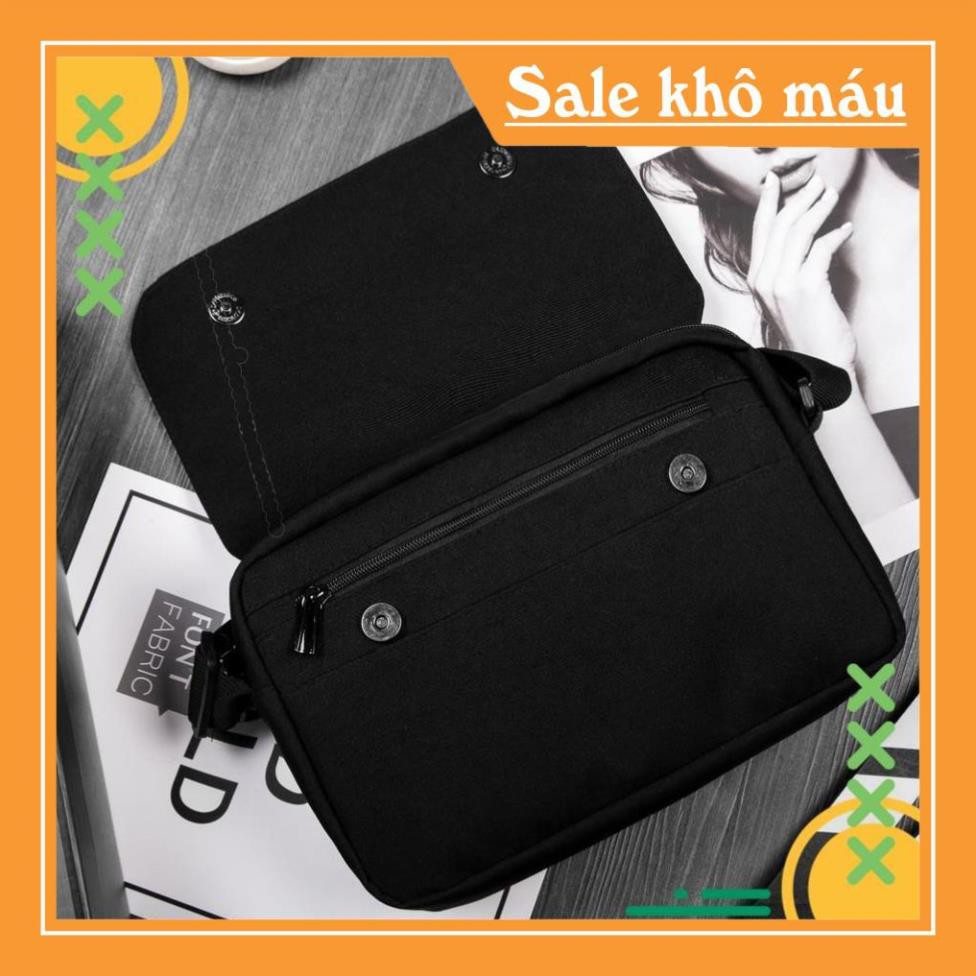 HÀNG CÓ SẴN 2 H  Túi đeo chéo nam mini vải canvas bền bỉ phong cách unisex Hàn Quốc TC87